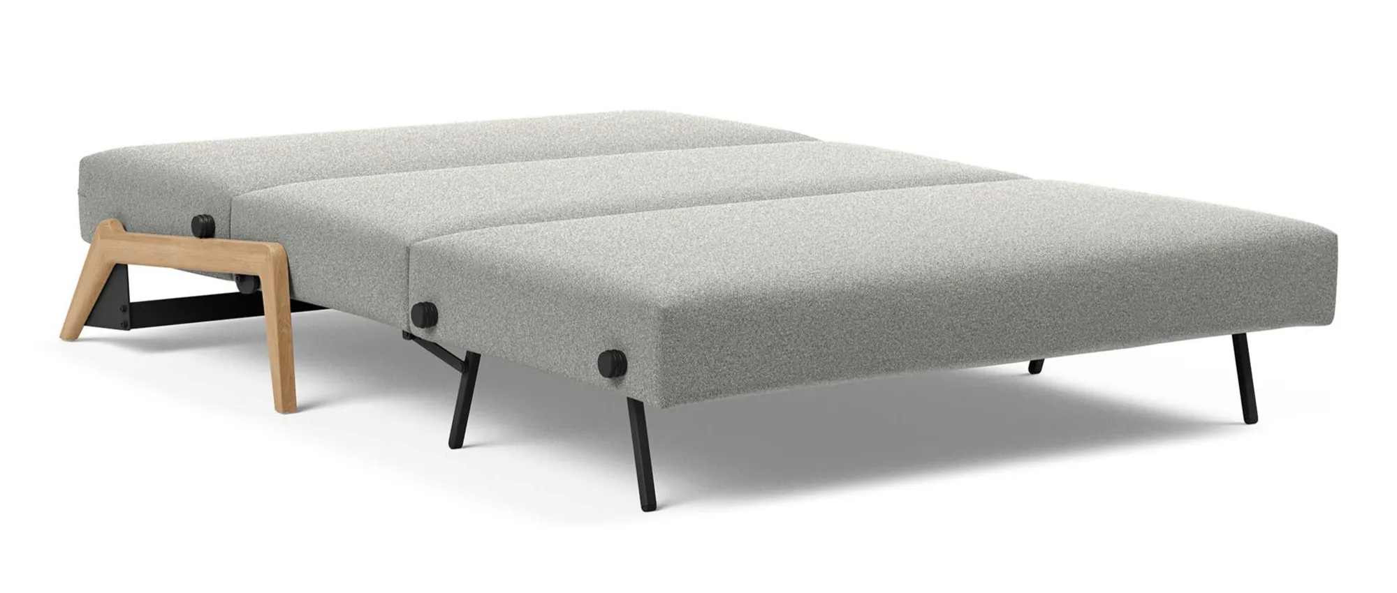 Ausgeklappt bietet das CUBED DELUXE Schlafsofa eine Liegefläche von ca. 140x200 cm - Gästebett für bis zu 2 Person