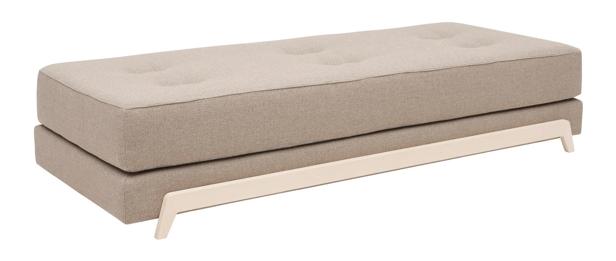 Das Daybed FRAME von Softline ist ein gemütliches Schlafsofa für eine oder zwei Personen - hier Stoff Nordic - Hellgrau (485)