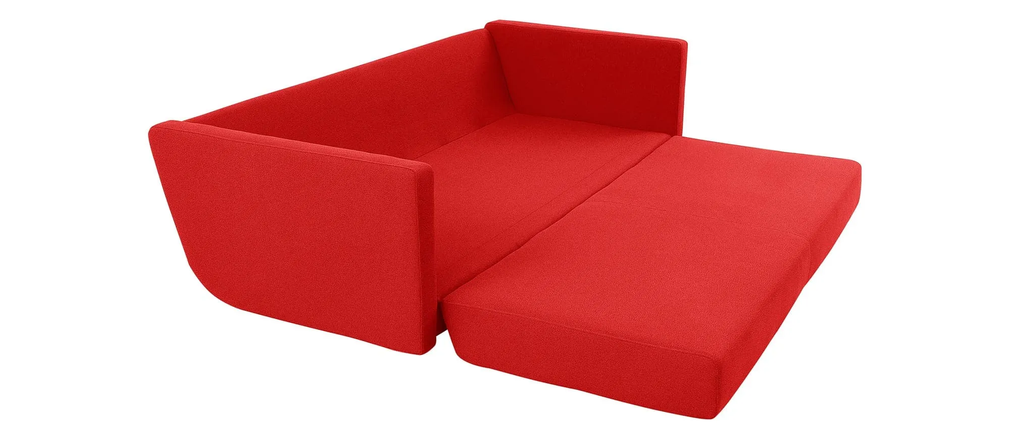Das LOUNGE PLUS Schlafsofa ist im ausgeklappten Zustand eine Liegewiese bzw. Gästebett mit einer Liegefläche von ca. 160x198 cm