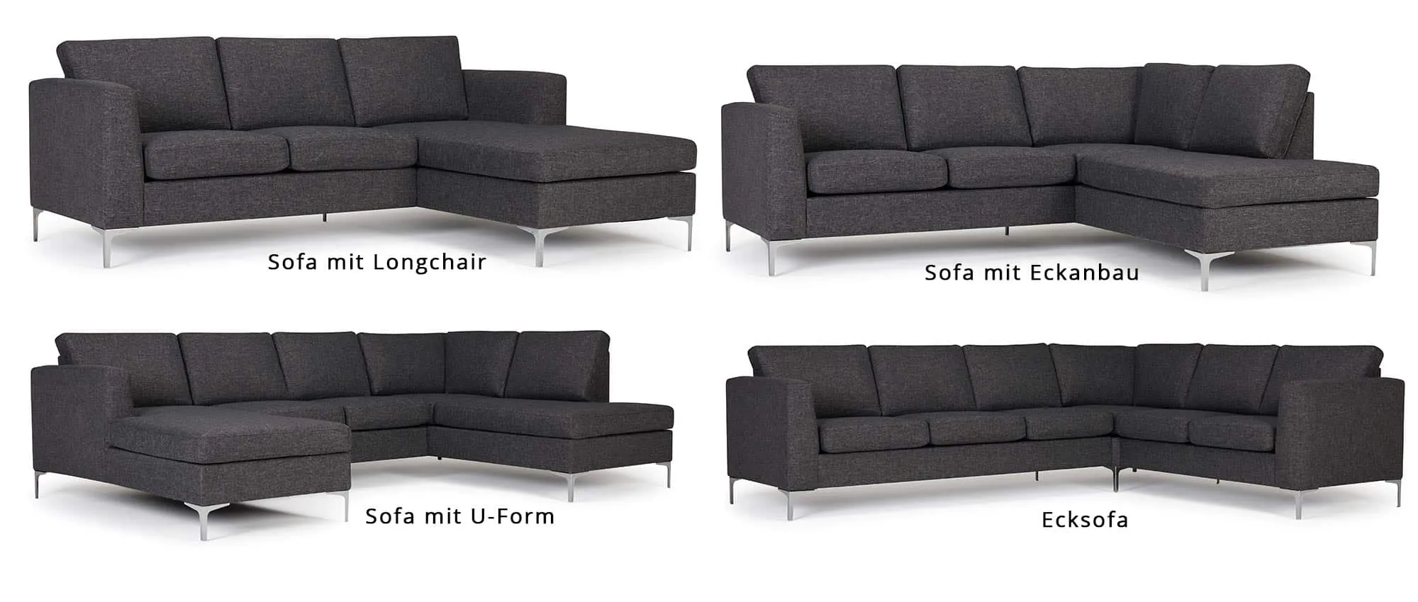 Das TRELLEBORG Sofa ist in verschiedenen Eckvarianten bei uns erhältlich