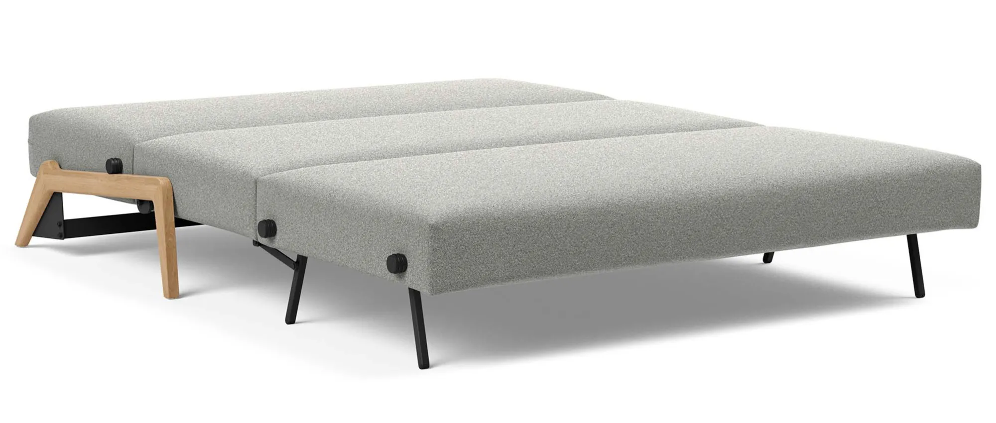 Ausgeklappt bietet das CUBED DELUXE Schlafsofa eine Liegefläche von ca. 160x200 cm - Gästebett für bis zu 3 Person