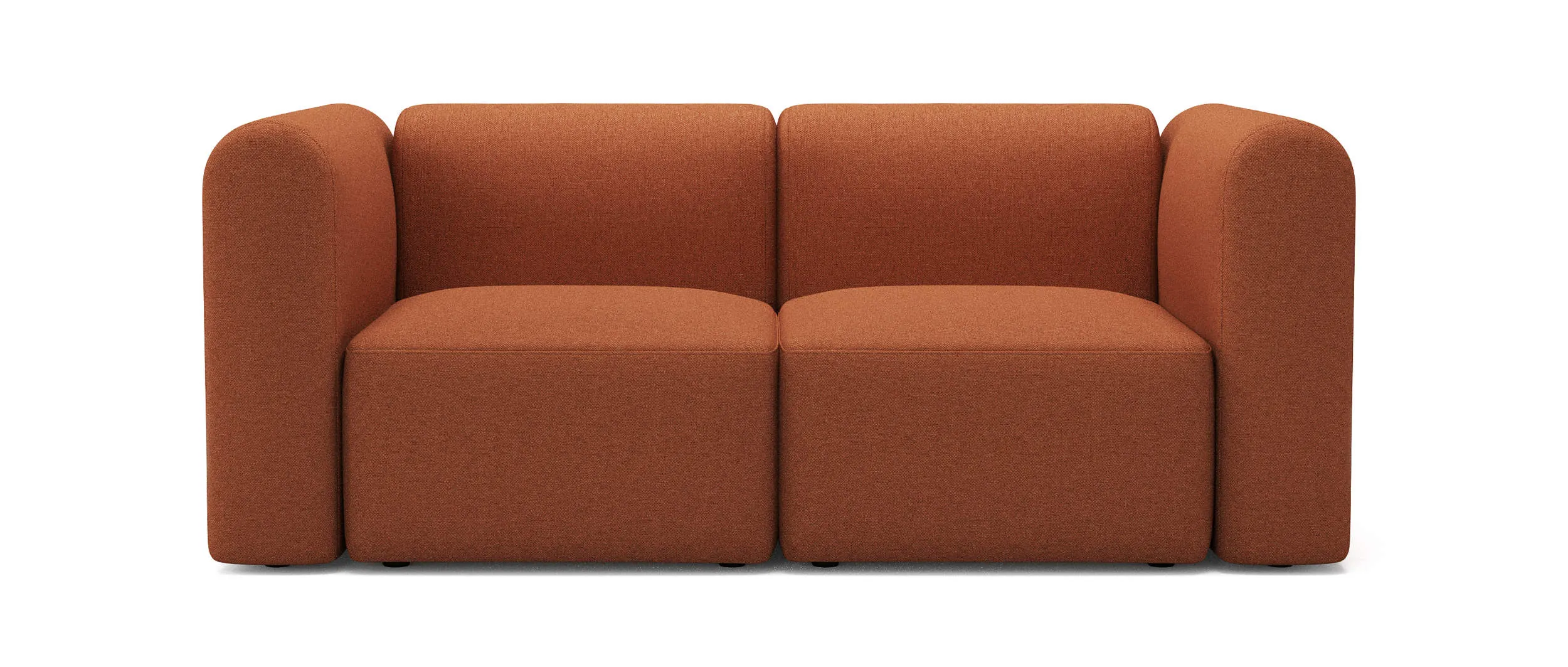 Das Tenksom RUND Modulsofa als 2-Sitzer und mit hohen Armlehnen