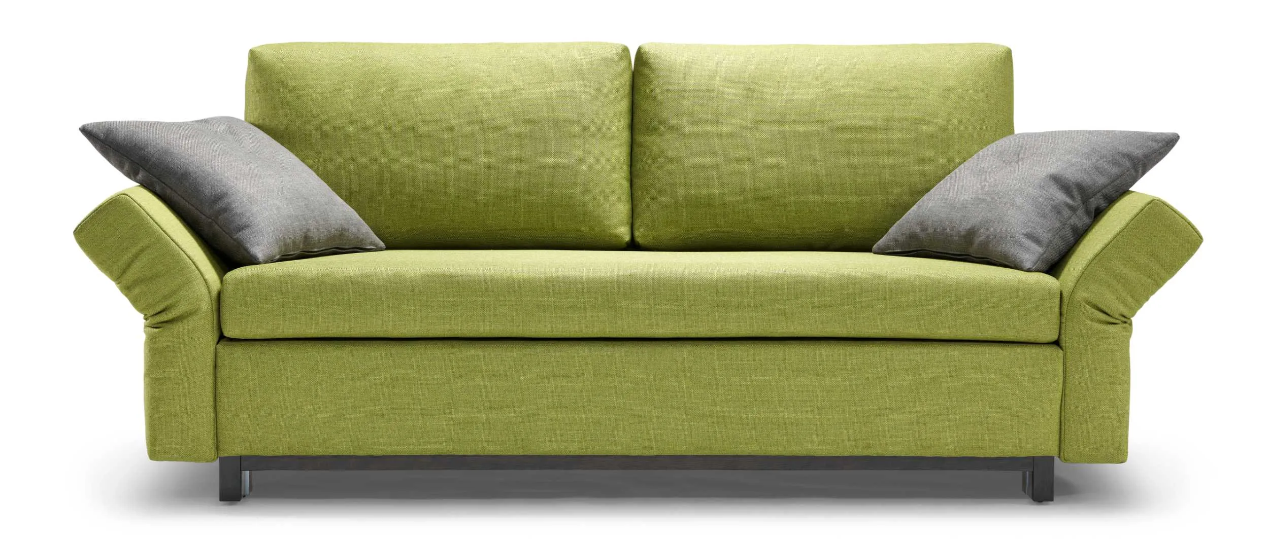 NICK Schlafsofa mit geraden Kissen - Füße in Buche schwarz lackiert RAL 9005