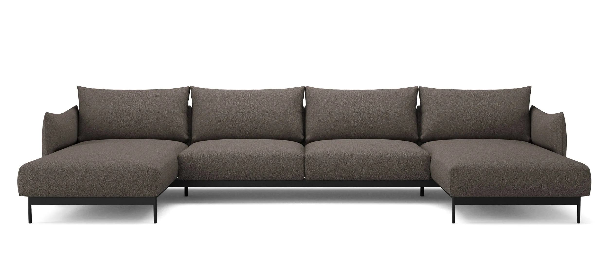 Das Tenksom KAYTO Ecksofa ist mit zwei Longchairs in U-Form ausgestattet