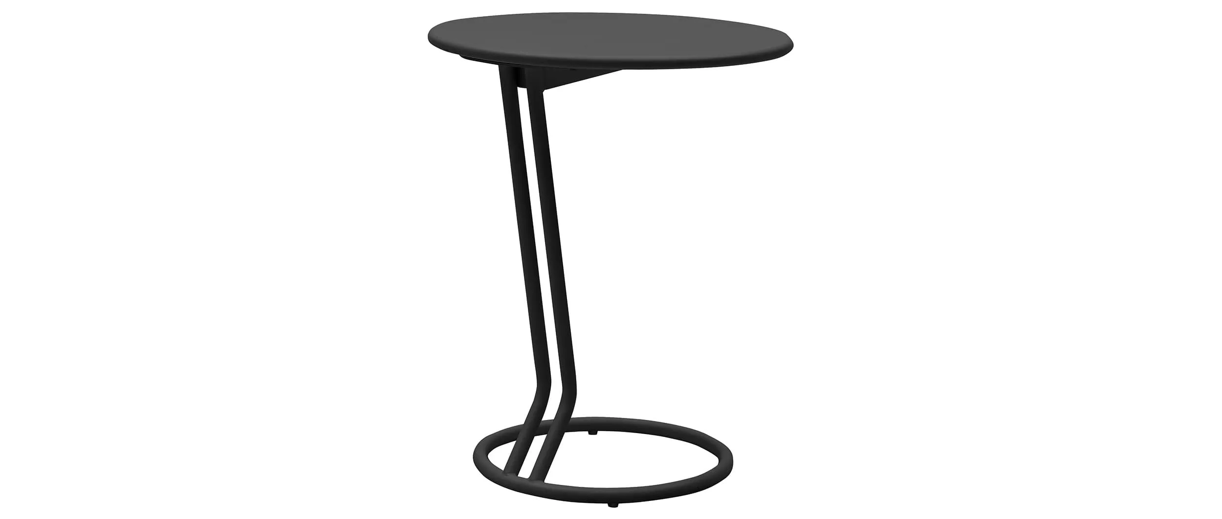 Der BOGGIE Beistelltisch von Softline hier in der Farbe Schwarz