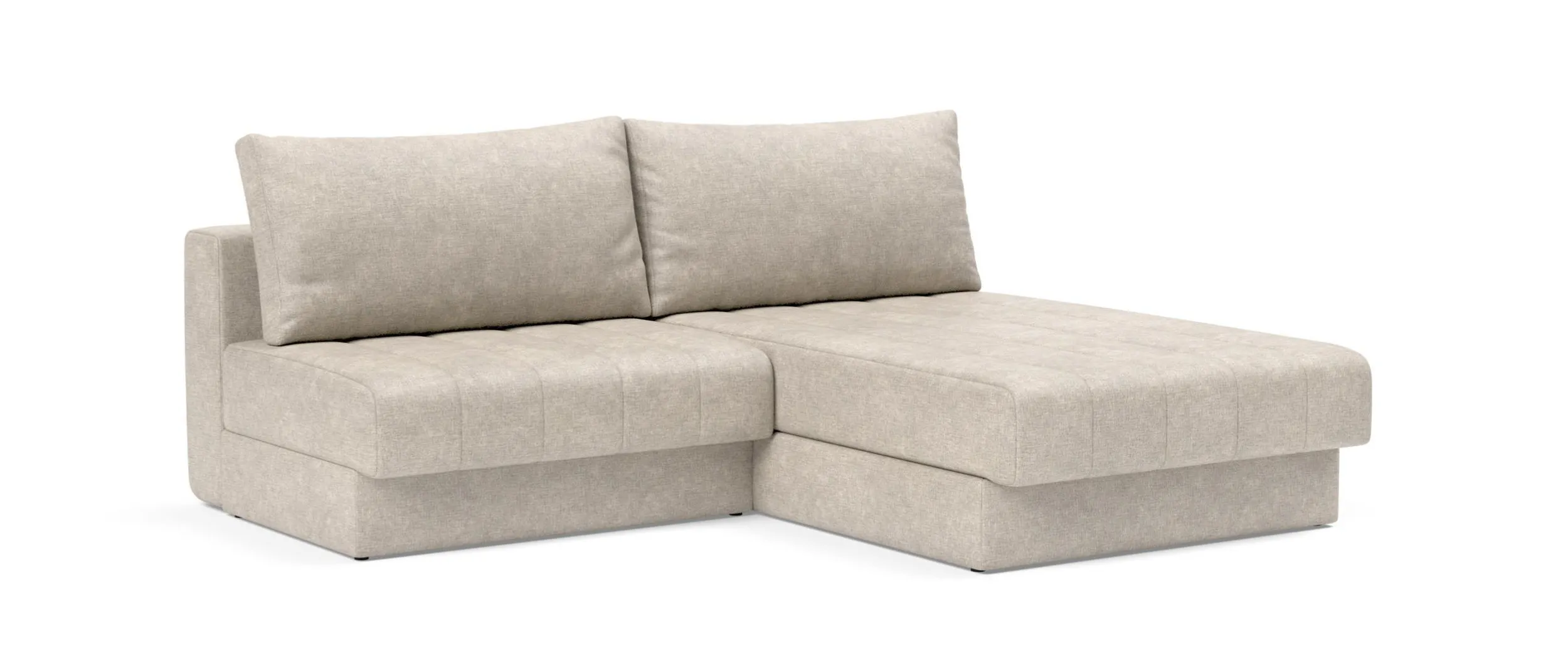 Innovation AKELLO LOUNGER Eckschlafsofa im Stoff Avella Sand (280)