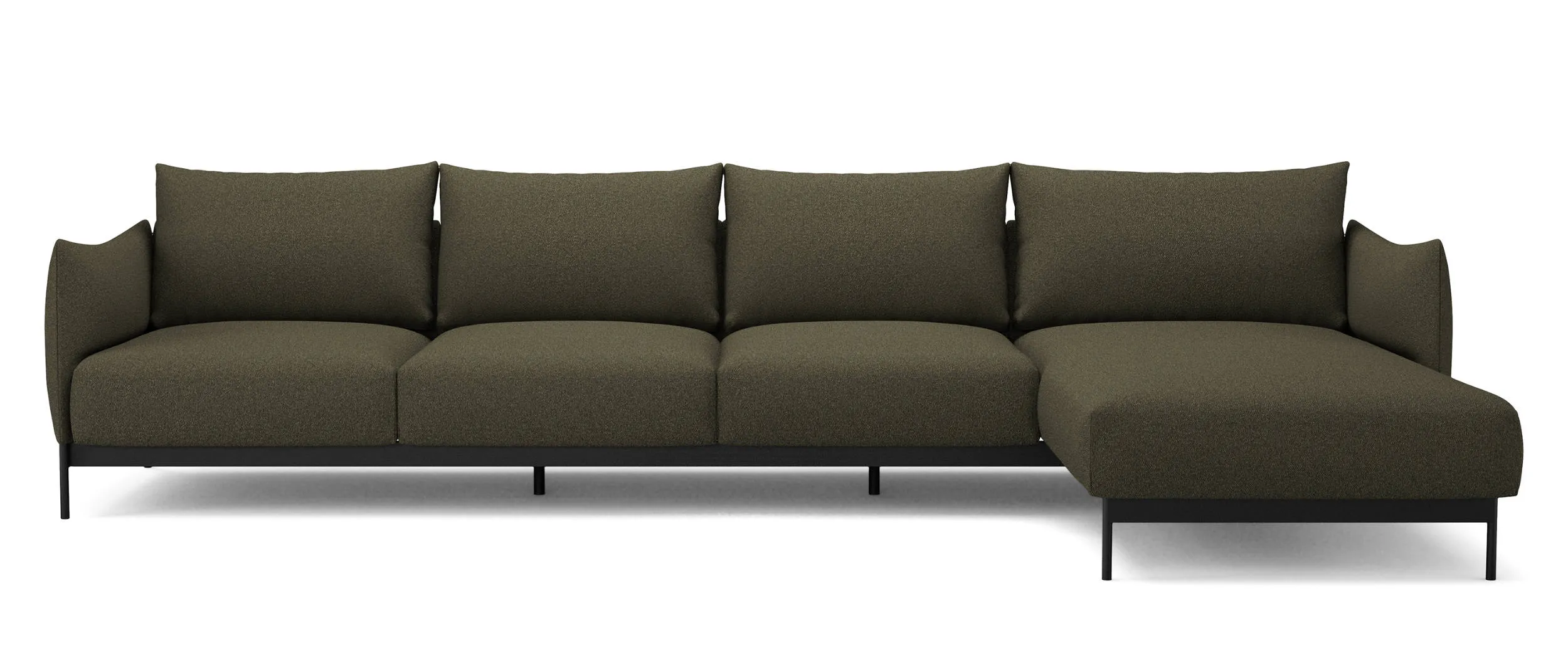 Das KAYTO Ecksofa als Combi 75: 3-Sitzer mit großem Longchair