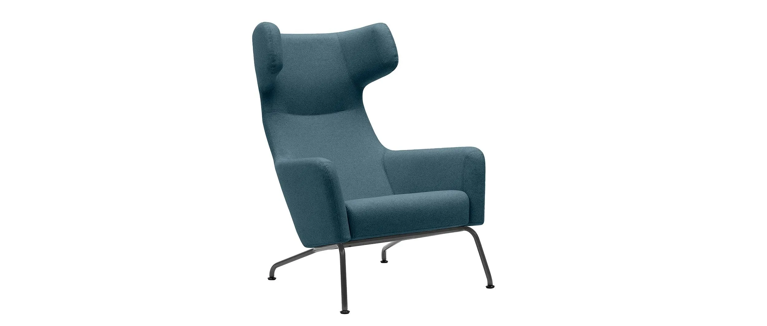 Der HAVANA Ohrensessel von Softline mit grauem Gestell