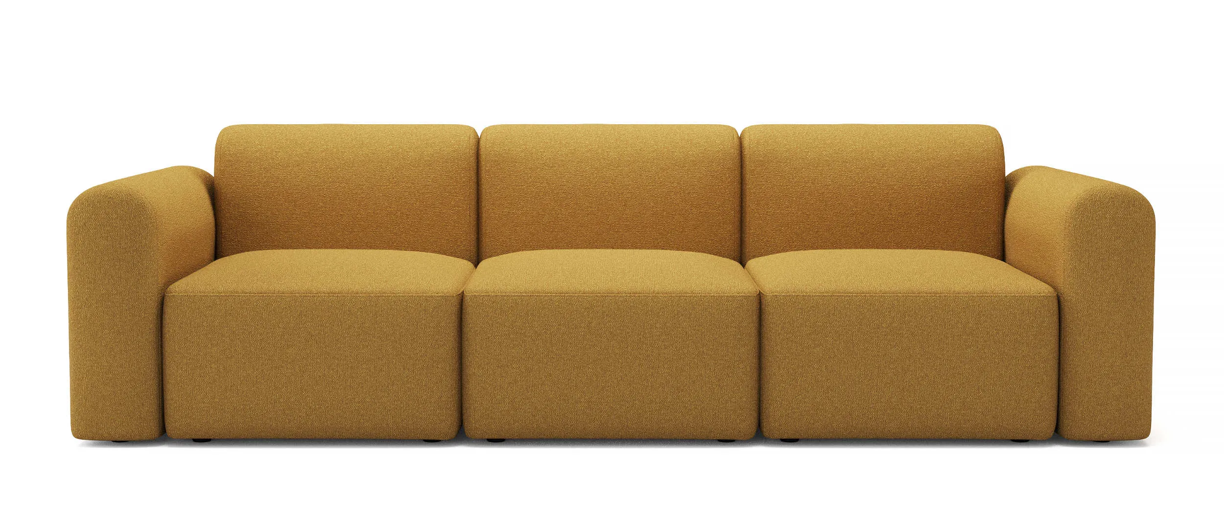 Das RUND Modulsofa von Tenksom mit niedrigen Armlehnen ist auch als 3-Sitzer erhältlich