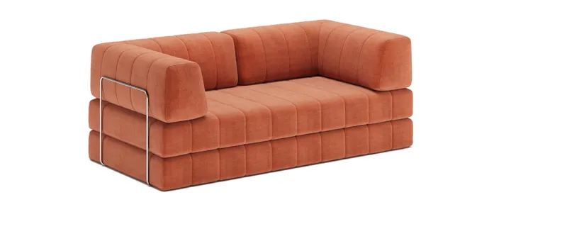 Das COZYPAD Schlafsofa von Innovation im Stoff Esina Rust Orange (412)