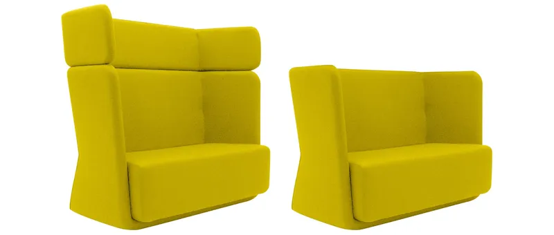 Die BASKET Couch von Softline ist mit hoher oder niedriger Rückenlehne erhältlich