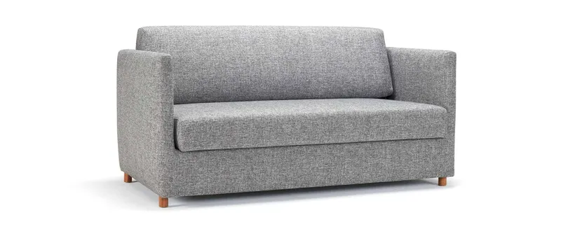 Das OLAN Schlafsofa von Innovation mit Armlehnen im Stoff Twist Granite (565)