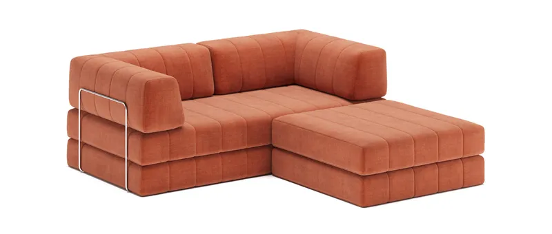 Als ideale Ergänzung zum COZYPAD Schlafsofa kann der COZYPAD Hocker als Fußablage eingesetzt werden