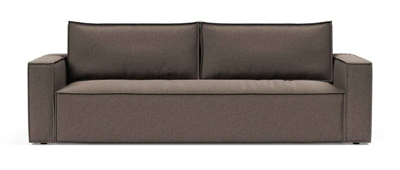 Das NEWILLA Schlafsofa hat eine große Auswahl an Stoffen, hier im regulären Stoff Bouclé Taupe (530)