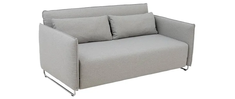 Das Schlafsofa CORD von Softline hat eine Relax- und Schlaffunktion - hier Stoff Vision - Hellgrau (445)