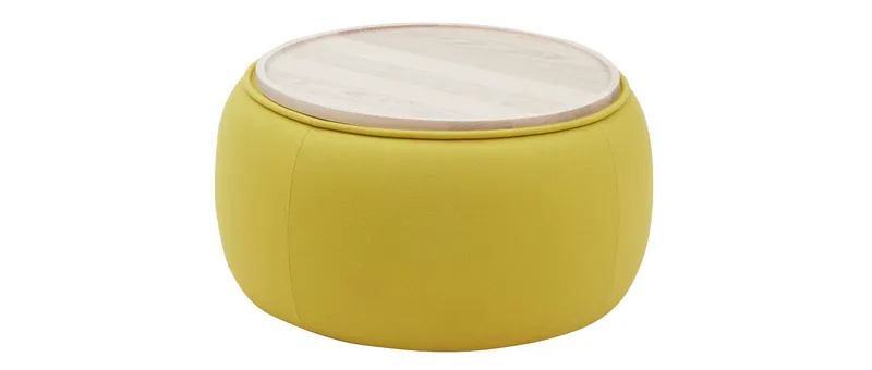 Hier der CONGA Sitzhocker und Couchtisch von Softline in der Größe "groß"