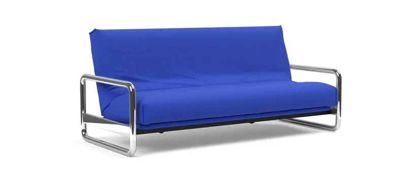Schlafsofa LOMIRA mit abnehmbaren Bezug und Chrom-Armlehnen