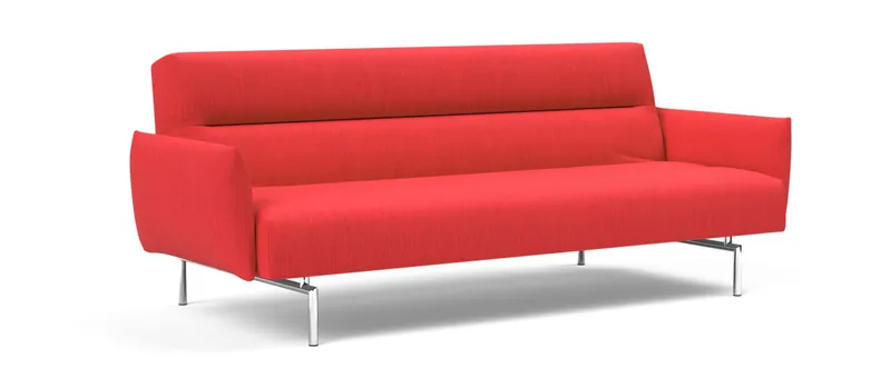 Die JILLIS Schlafcouch mit Armlehnen von Innovation im Stoff Elegance Red (511)