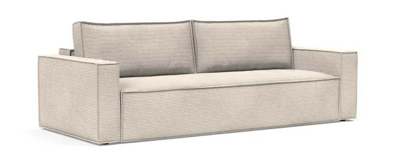 NEWILLA Schlafsofa von Innovation mit abnehmbaren Bezug im Standardstoff Corduroy Ivory (594)