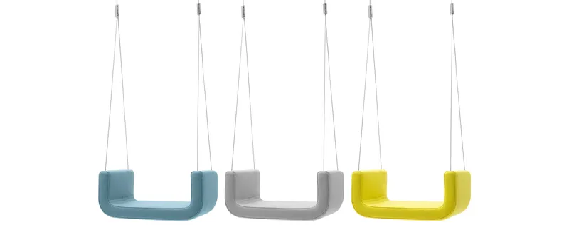 Die ME&U Schaukel von Softline ist eine ausgefallene Sitzgelegenheit, nicht nur für das Kinderzimmer