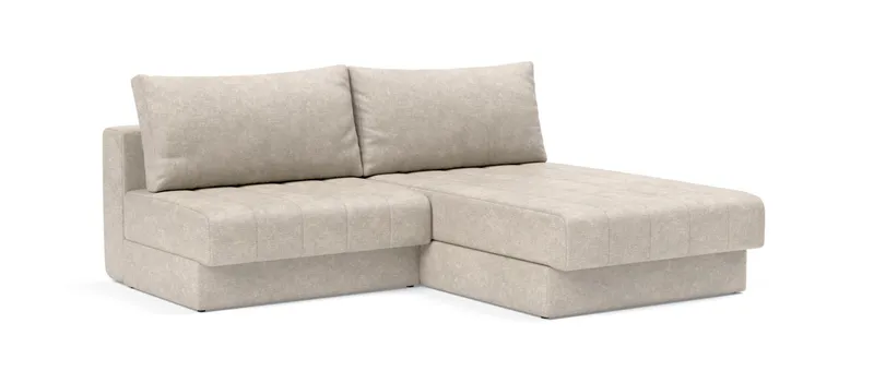 Innovation AKELLO LOUNGER Eckschlafsofa im Stoff Avella Sand (280)