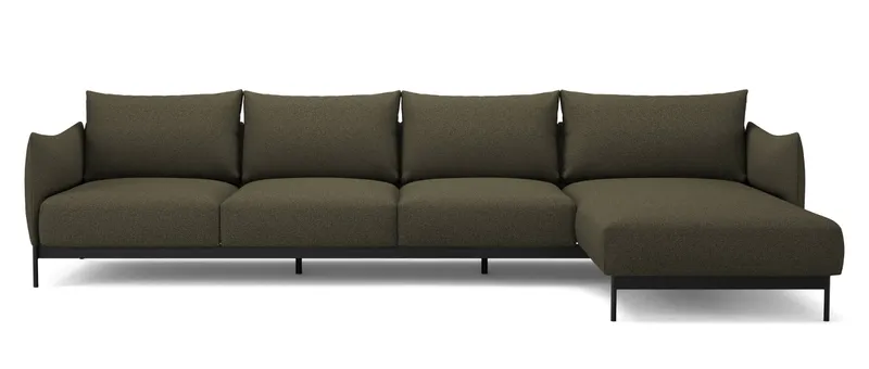 Das KAYTO Ecksofa als Combi 75: 3-Sitzer mit großem Longchair