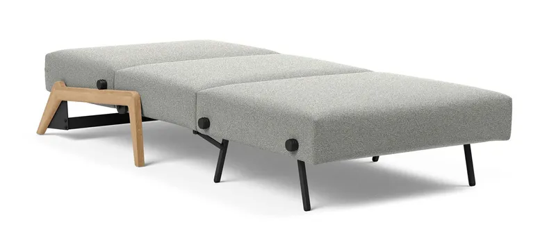 Ausgeklappt bietet der CUBED DELUXE Schlafsessel eine Liegefläche von ca. 90x200 cm - Gästebett für eine Person
