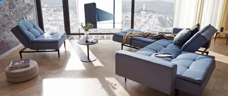 Der Tisch KIFFA von Innovation zusammen in einer DUBLEXO Wohnlandschaft
