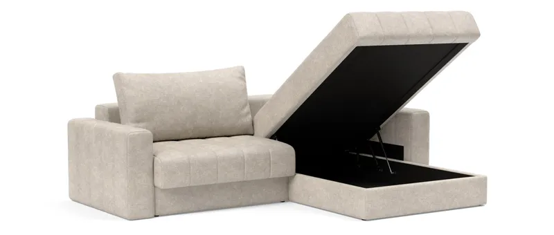 AKELLO LOUNGER Eckschlafsofa mit integriertem Bettkasten unter der Sitzfläche