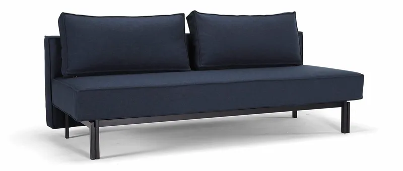 Das SLY Schlafsofa von Innovation mit Bettkasten im Stoff Mixed Dance Blue (528)