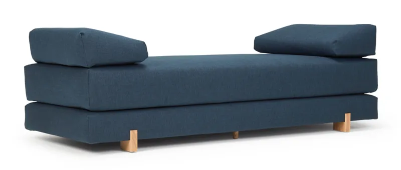 Elegante Doppelliege MYK im Stoff Mixed Dance Blau (528)