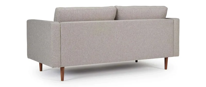 Das HALMSTAD Designer Sofa ist auch auf der Rückseite in Ihrer Stoff- oder Lederauswahl bezogen