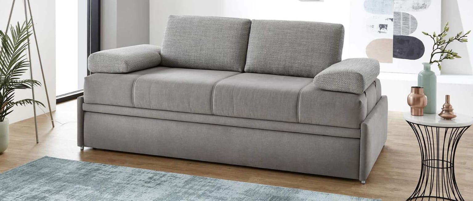 Das RÜGEN DELUXE Sofabett ist sowohl als Einzelbett mit Bettkasten sowie als Doppelbett erhältlich