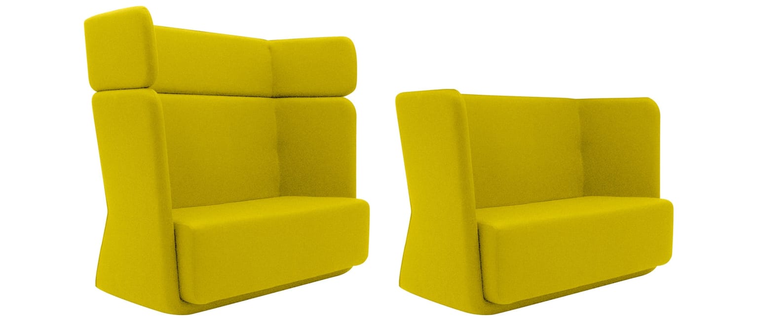 Die BASKET Couch von Softline ist mit hoher oder niedriger Rückenlehne erhältlich