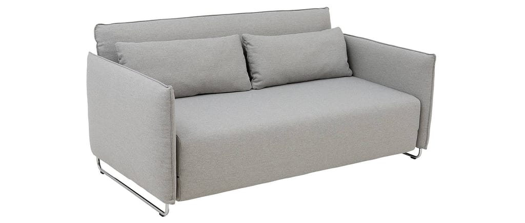 Das Schlafsofa CORD von Softline hat eine Relax- und Schlaffunktion - hier Stoff Vision - Hellgrau (445)