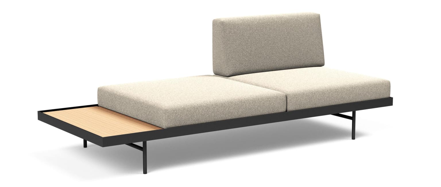 Das PURI Daybed von Innovation im Standardstoff Bouclé Beige (539) - die Bezüge sind abnehmbar