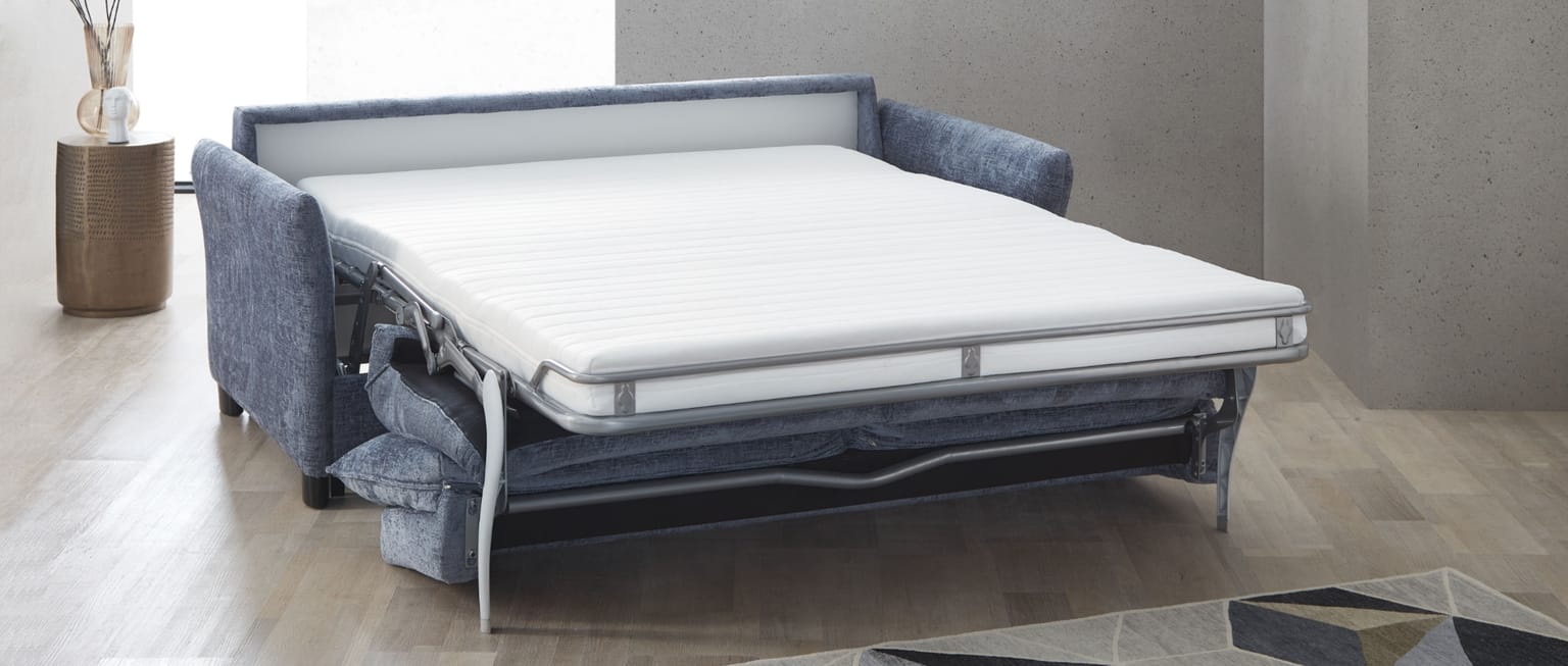 ROSTOCK DELUXE Schlafsofa mit extra langer Matratze und Bett in ca. 120x208 / 140x208 / 160x208 cm
