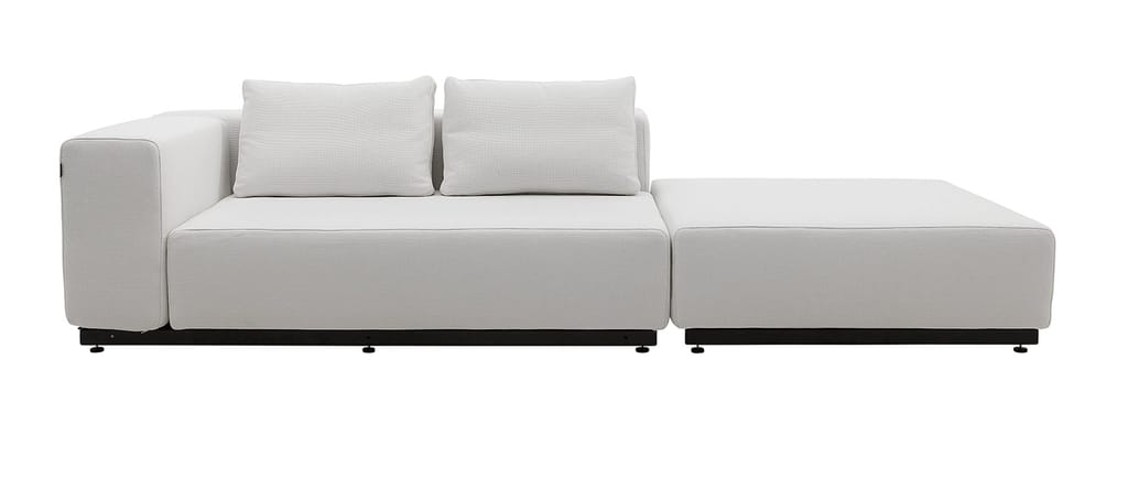 Hier der NEVADA Hocker von Softline mit dem Zweisitzer Sofa NEVADA