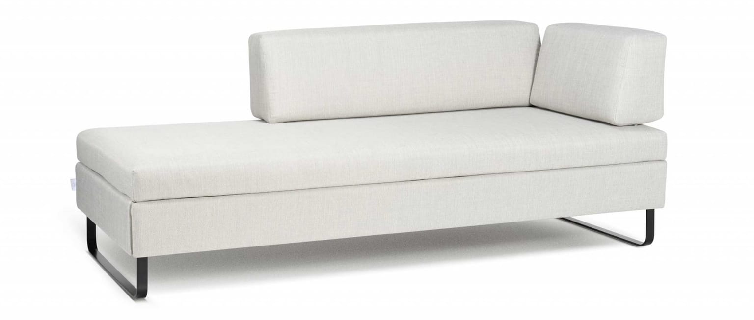 Das DOPPIO Schlafsofa von Swiss Plus gibt es auch mit einer größeren Stoff- und Lederauswahl (längere Lieferzeit)