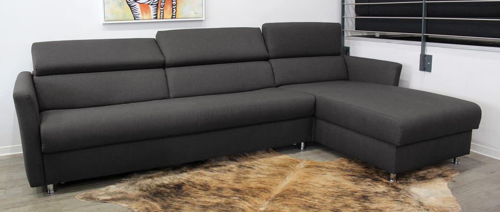 Großes Ecksofa MÜNCHEN DELUXE mit klappbaren Rückenlehnen