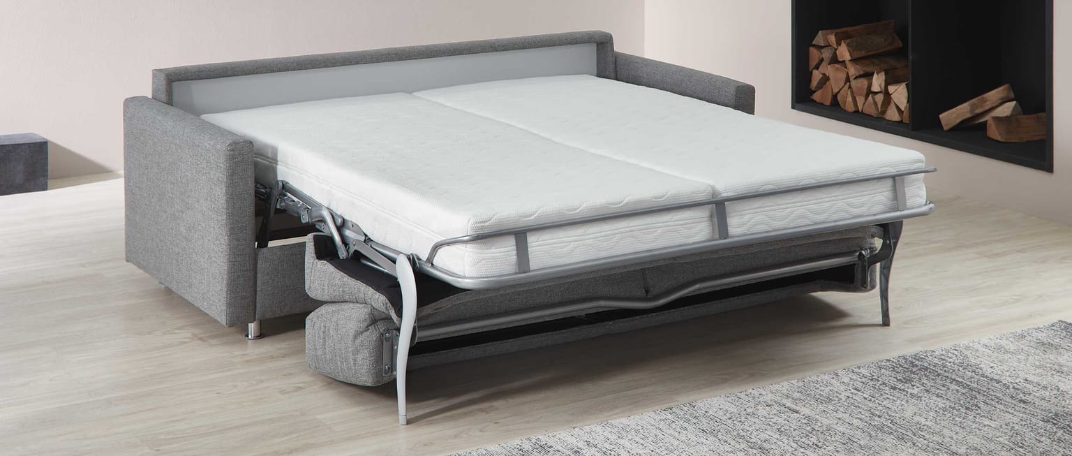 POTSDAM DELUXE Bettsofa mit 160x200 cm und 180x200 cm Liegefläche als Gästebett für 2 Personen