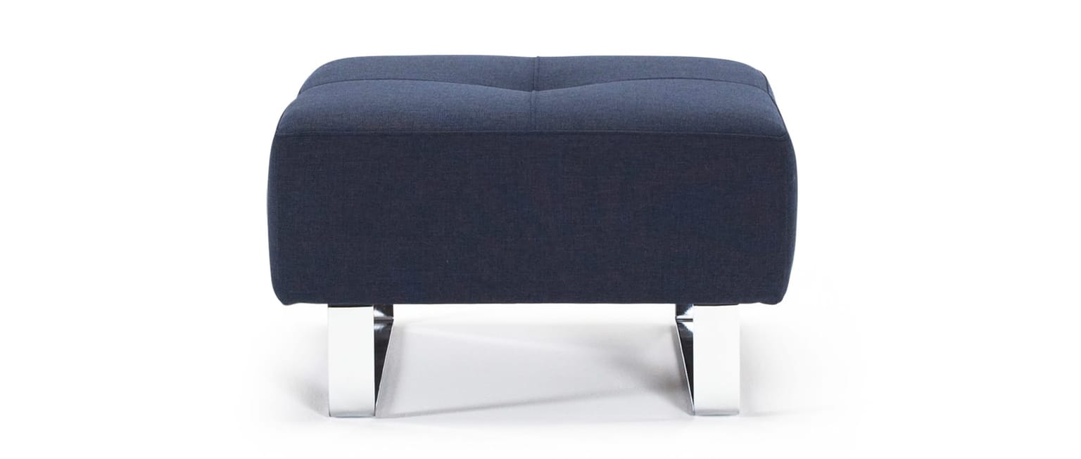 Der CASSIUS-, SUPREMAX DELUXE EXCESS Hocker im Stoff Mixed Dance Blue (528)