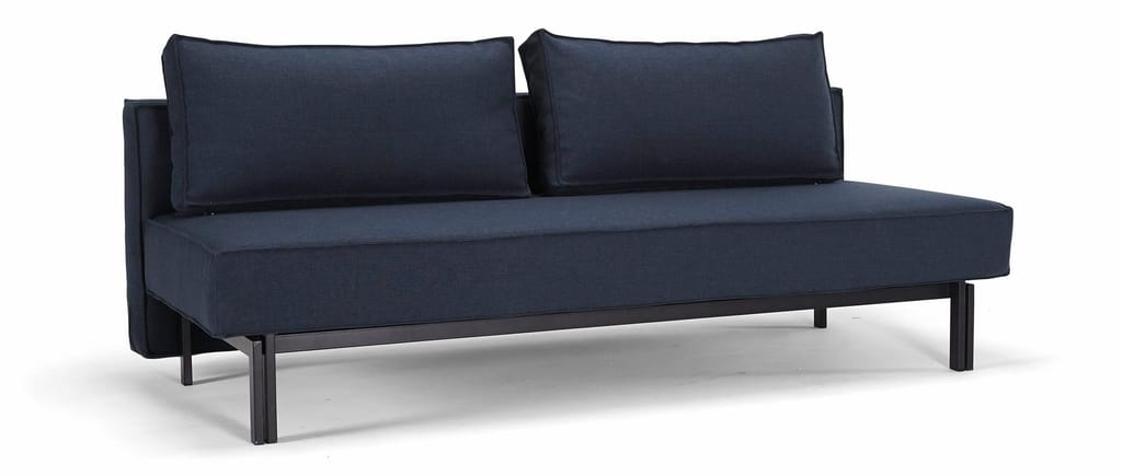Das SLY Schlafsofa von Innovation mit Bettkasten im Stoff Mixed Dance Blue (528)