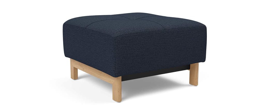 Der skandinavische Beistellhocker PYXIS DELUXE EXCESS von Innovation im Stoff Mixed Dance Blue (528)