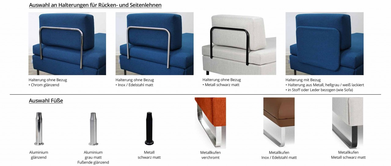 DUETTO Schlafsofa, Bettsofa mit Lattenrost von Swiss Plus