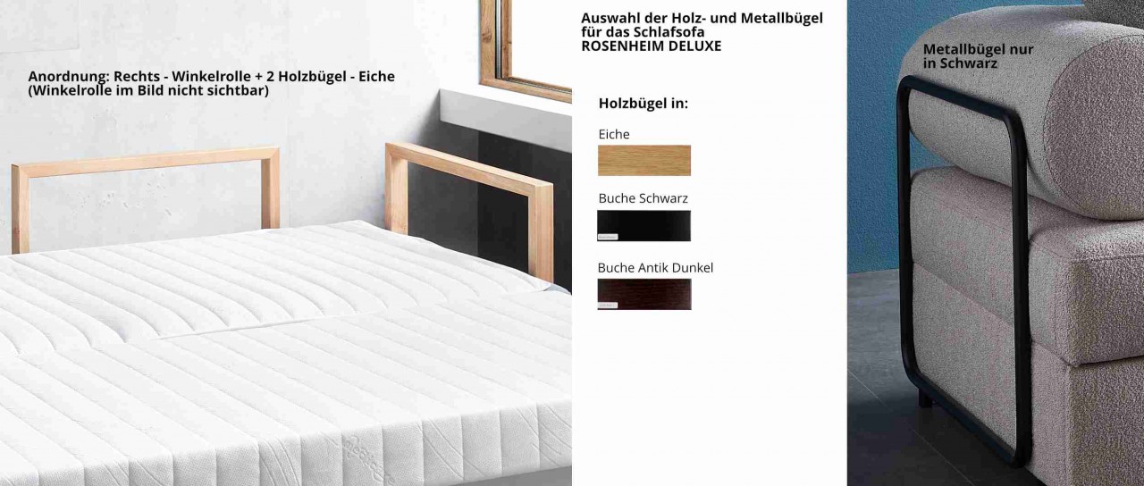 ROSENHEIM DELUXE - Einzelliege oder Doppelbett von sofaplus