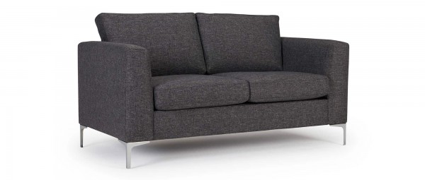 TRELLEBORG 2-Sitzer Designer Sofa mit Polsterarmlehnen und Metallfüßen