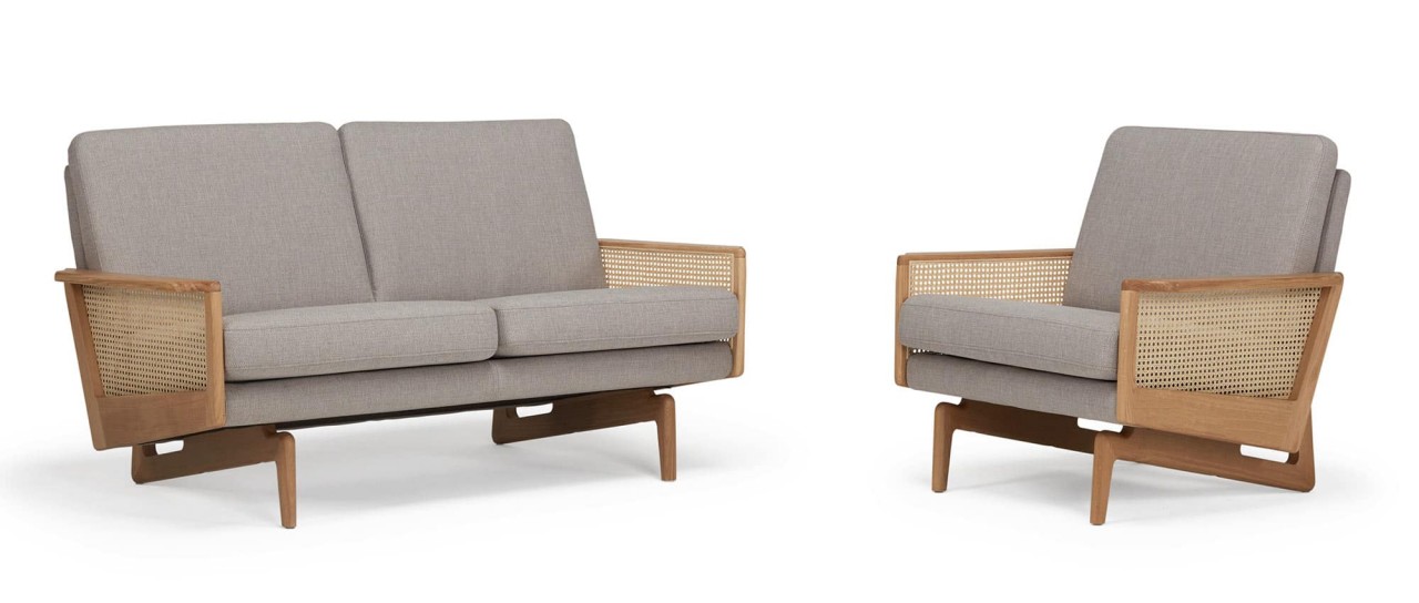 KOPENHAGEN OAK Designer Sessel mit Armlehnen aus Eichenholz