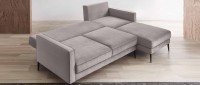 Vorschau: ZÜRICH DELUXE Eckschlafsofa mit Bettkasten und Longchair von sofaplus