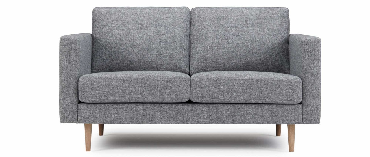 TRONDHEIM 2-Sitzer Designer Sofa mit Holz- oder Metallfüßen